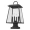 Z-Lite Broughton Outdoor Pier Mounted Fixture, 4-Light, 12.5 In.W x 24.25 In.H, Black/Clear Beveled 521PHBS-SQPM-BK - alternate 7
